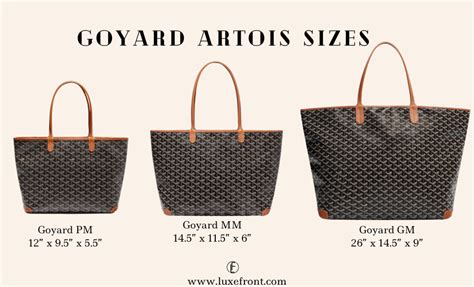 size of goyard st louis pm|goyard artois size comparison.